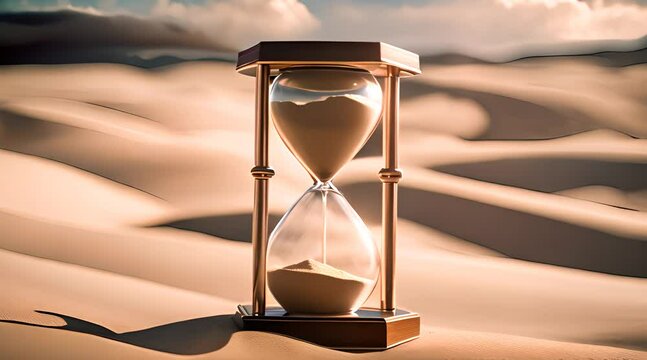 hourglass on the sand