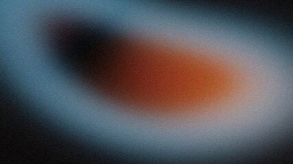Abstract dark colour grainy gradient background. Soft black blue orange colour noisy gradient, wave shaped, color flow, Vibrant colors, website header design, cover, banner, poster
