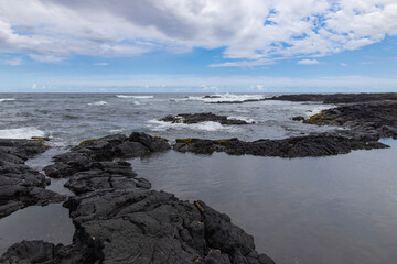 Beautiful landscape view of Hawaiʻi Volcanoes National Park on the island of Hawaii.