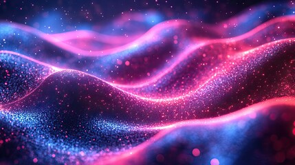 Abstract futuristic technology background with psychedelic neon lights for tech banners.