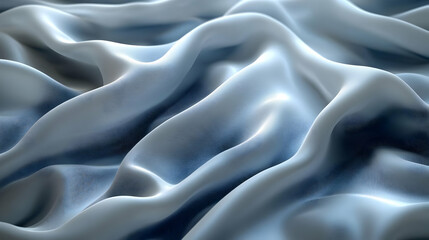 Obraz premium Abstract Blue Fabric Drape Texture Illustration