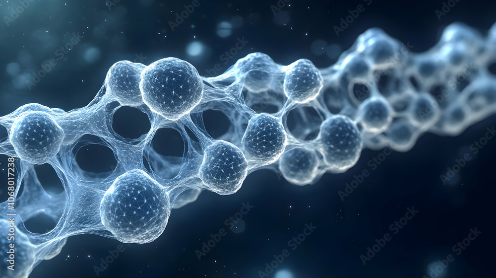 Poster abstract 3d render of a cellular network