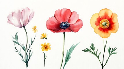 Watercolor Floral Arrangement