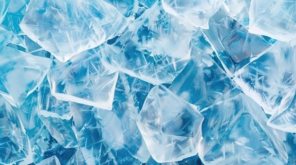 Obraz premium Stunning Geometric Blue Ice Texture Background: A Cool Vision of Beauty