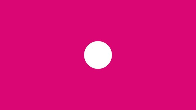 A white button on a pink background