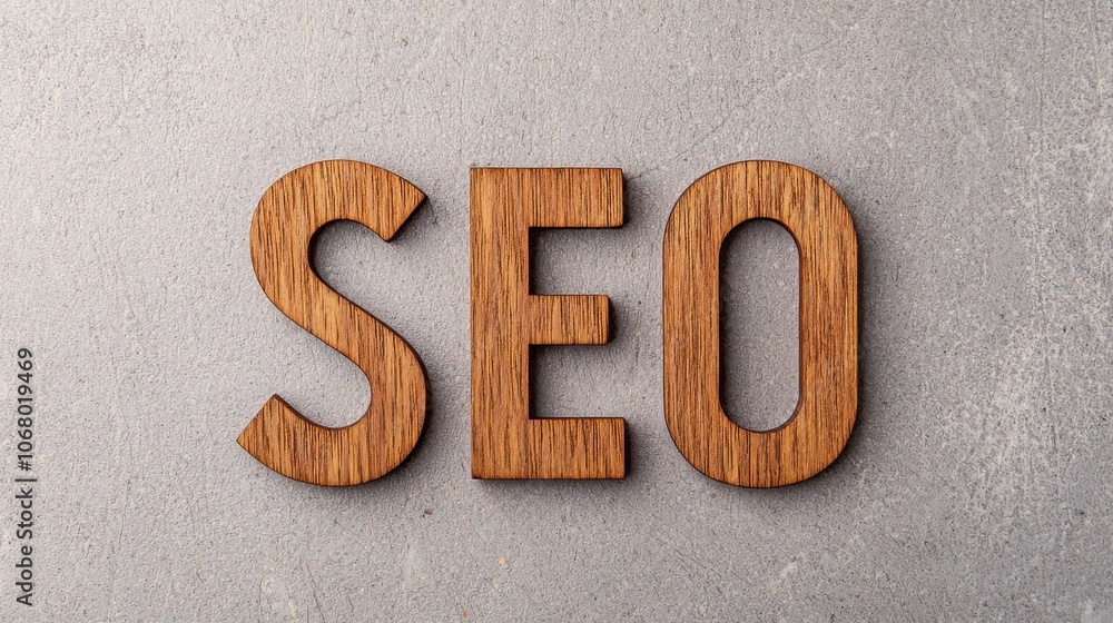 Aufkleber the image features wooden letters spelling 