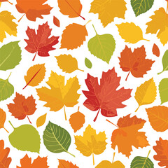 Fototapeta premium Autum Leaf Seamless Pattern