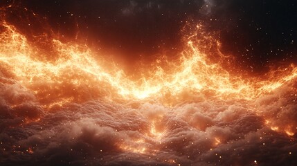 Obraz premium Fiery Burst of Plasma Particles in Dynamic Display