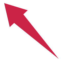 赤いシンプルな矢印