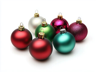 Elegant White Christmas Ornament with Sparkling Bokeh Background