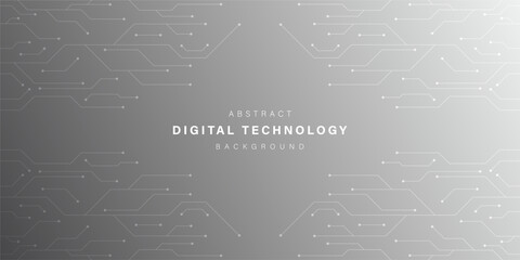 Grey abstract technology background. business technology communication. Hi tech digital connection. high tech. science. modern technology business concept. futuristic background. vector illustration