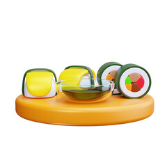 Sushi 3d Render Icons