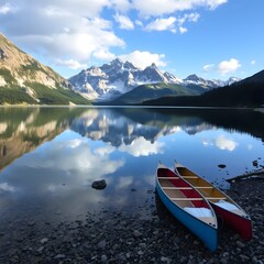 canoe on lake