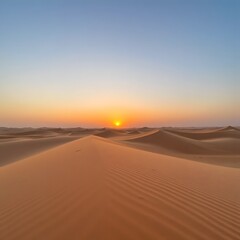 sunset in the desert
