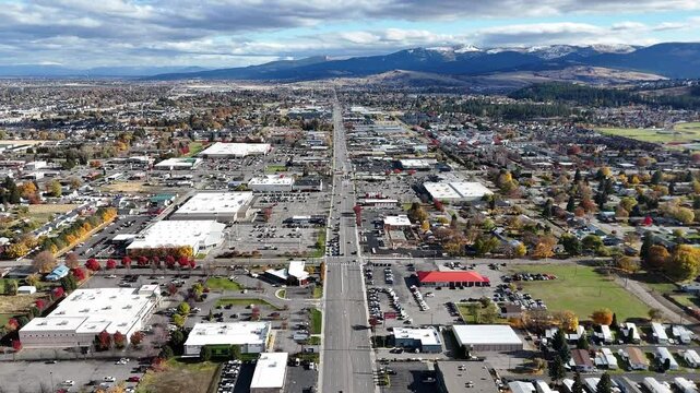 spokane valley sprague avenue aerial view