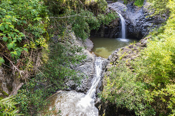 A stream along the Pipiwai Trail in Haleakala National Park on the island of Maui in Hawaii.
