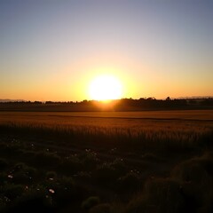 sunset over the river
