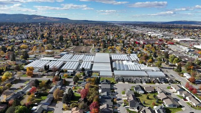 spokane valley creach greenhouse aerial view