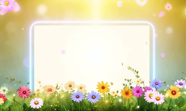 spring background with flowers