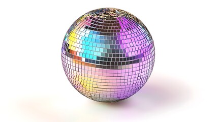 Disco Ball on White Background