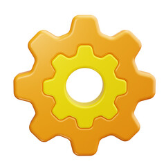 Gear Icon 3d Render Icons