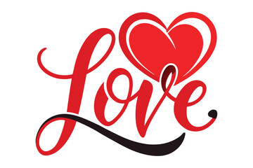a typography template of the word love the letter