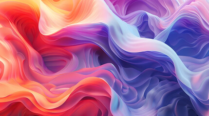 Obraz premium Abstract Wave Patterns with Smooth Curves and Vibrant Colors