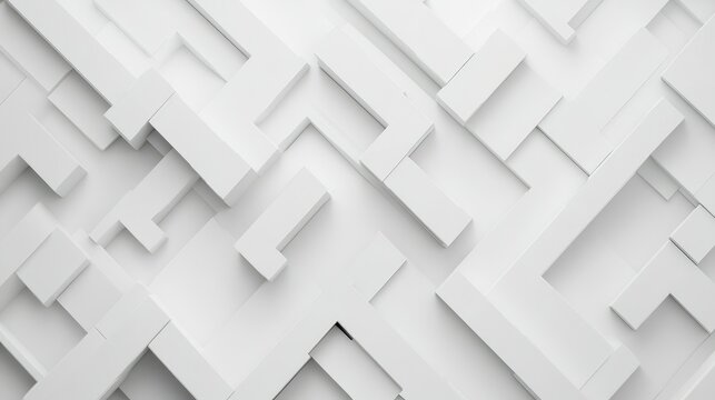 3D rendering of white background with stunning and nice maze pattern
