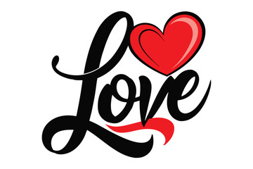 a typography template of the word love the letter