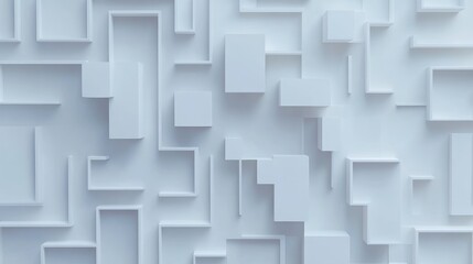 3D rendering of a white background with a maze