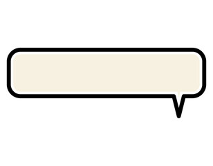 シンプルな黒の縁取り線の吹き出し　7