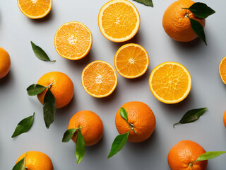 orange slices on the table