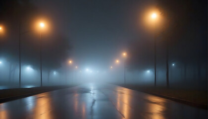 bg road night rain street dark fog light car wet background drive smoke headlight asphalt highway