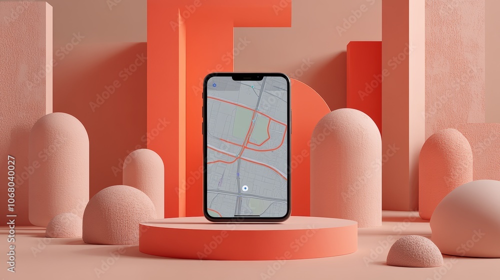 Poster mobile navigation app display on coral platform