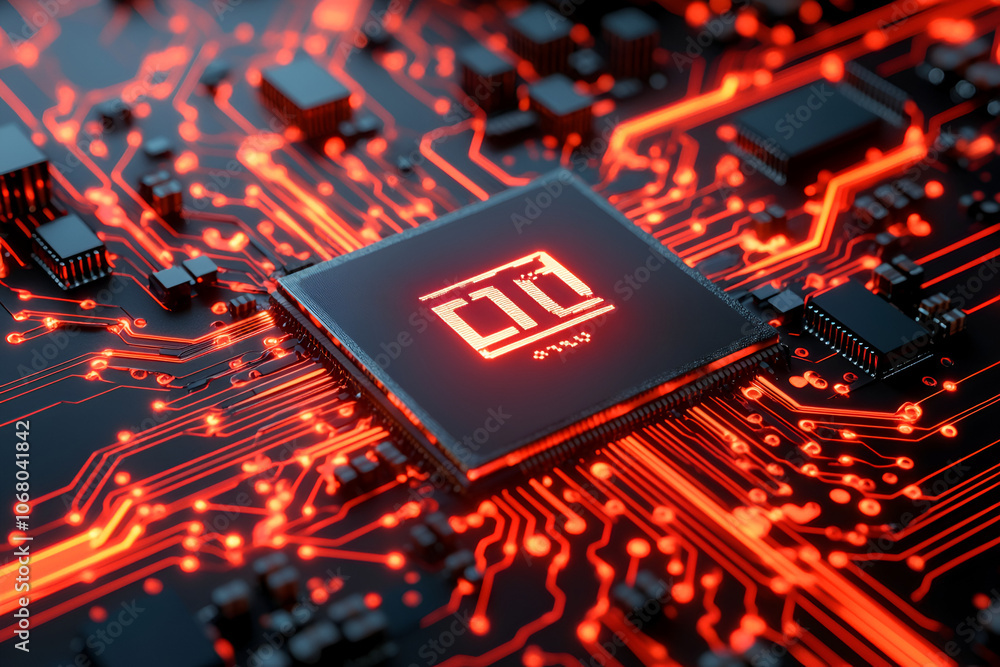Poster connecting aofthanit ai chips on circuit boards for enhanced performance and efficiency