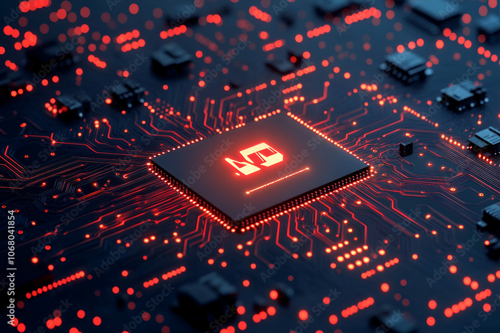 Poster aofthanit ai chips connect seamlessly on circuit boards to enhance performance and efficiency