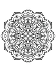 Fototapeta premium Mandalas Adults Coloring Pages Book