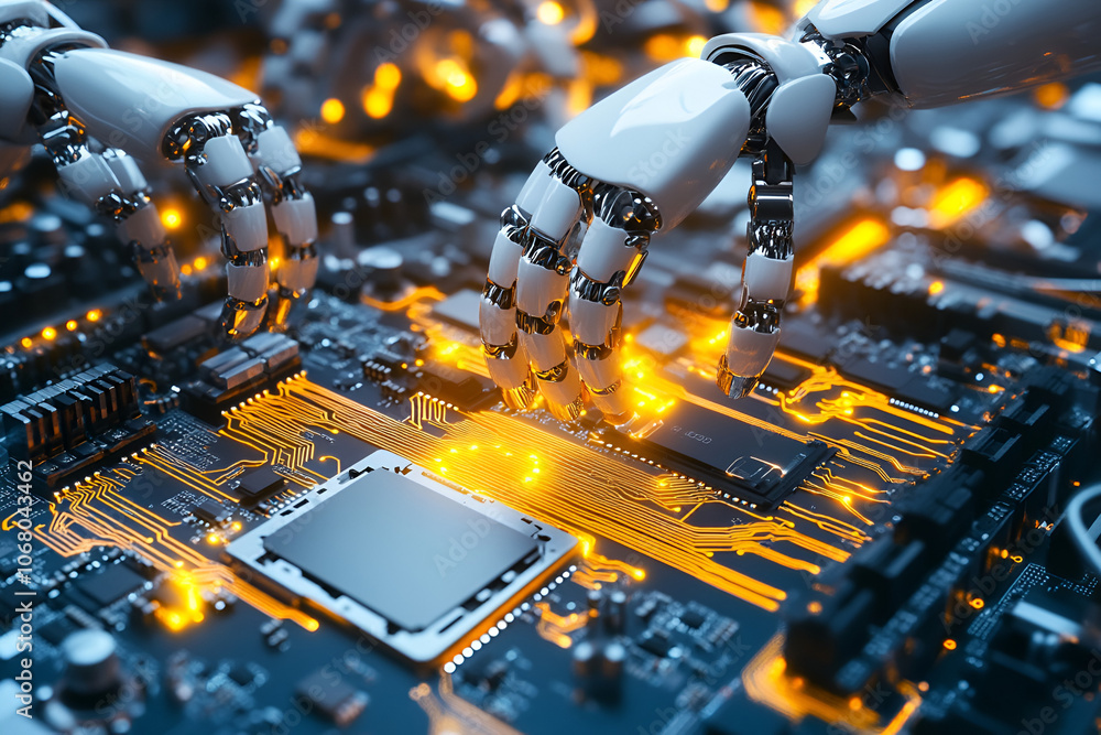Poster explore how cpu chips connect on circuit boards for advanced technology applications
