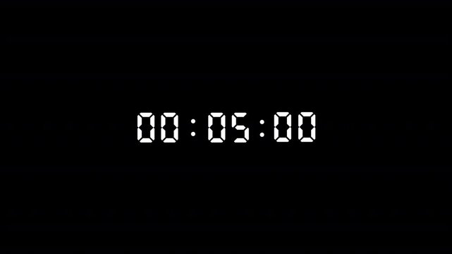 3 minutes digital timer count up animation on black background, 3 minutes digital count up animated 0 sec to 3 minutes.
