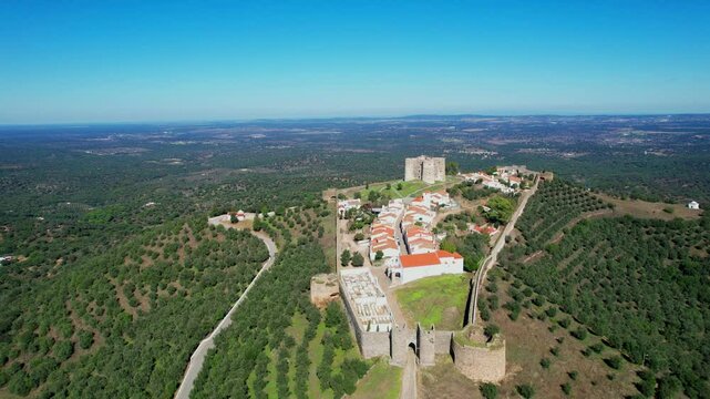 Circling around Evoramonte castle.Built on one of the highest points of the Ossa mountain Mixing elements of the Gothic and Renaissance styles inspired by Italy.Evoramonte,Estremoz,Portugal