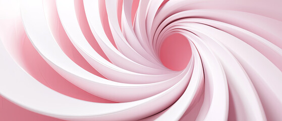 A pink and white spiral, soft light, generative AI
