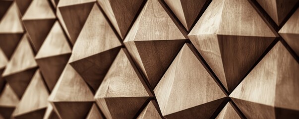 Obraz premium Almond wood acoustic set in a home design, captured in timeless sepia.
