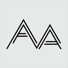 elegant geometric eye-catching alphabet  logo