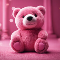 Obraz premium Pink Teddy Bear Character