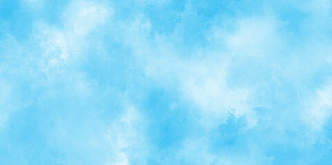Aquarelle paint paper textured canvas of soft cloudy blue sky, Abstract elegant blue watercolor paper texture, Abstract grunge tint light blue watercolor blue grunge background.