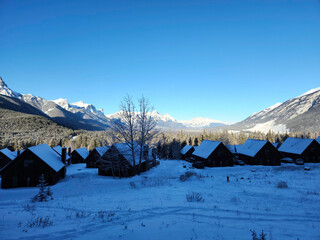 winter holidays in mountain landscape