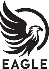 Eagle logo silhouette vector, Eagle silhouette vector illustration