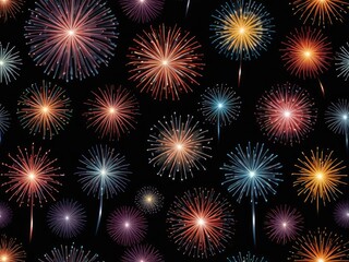 Fototapeta premium abstract fireworks background and space.Vibrant Splashes in the Night Sky: Captivating Long Exposure Fireworks Display,firework on dark background