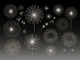 Fototapeta premium abstract fireworks background and space.Vibrant Splashes in the Night Sky: Captivating Long Exposure Fireworks Display,firework on dark background