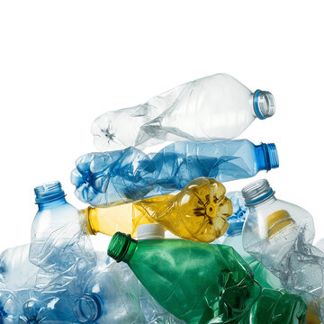 Crushed Plastic Bottles for Recycling
